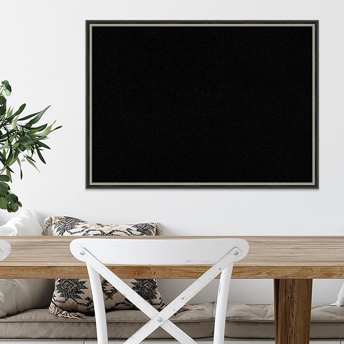 Amanti Art Black Cork Board for Wall, 21x29 Vision Board with Black Wood Frame, Medium Corkboard Office Decor for Home Organization, Modern Corkboard Pinboard to Display Items for Home Organization-DeskLoop Office