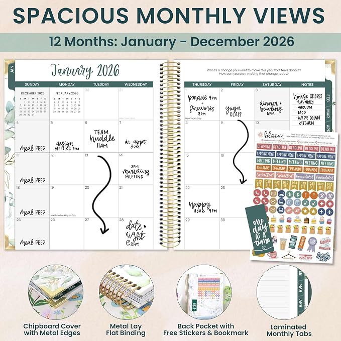 bloom daily planners 2026 Hardcover Calendar Year Goal & Vision Planner - Image 2