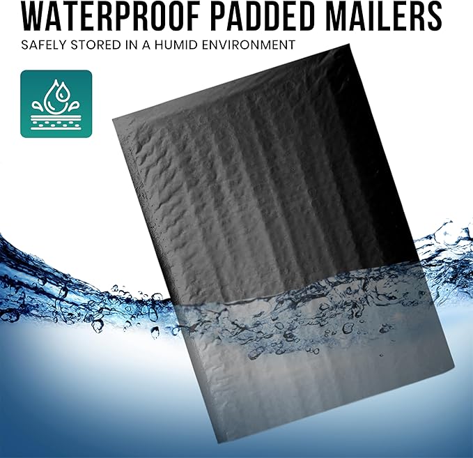 Levex - #2 8.5" x 12" [10 Pack] Black Poly Bubble Mailers, Padded Envelope Mailers, Packing Envelope & Mailing Bags for Shipping-DeskLoop Office
