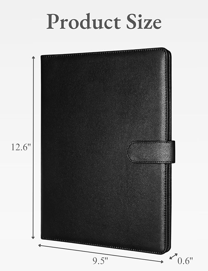 Mymazn Padfolio, Portfolio Folder, Legal Pad Holder, Resume Folder | Faux - Image 2