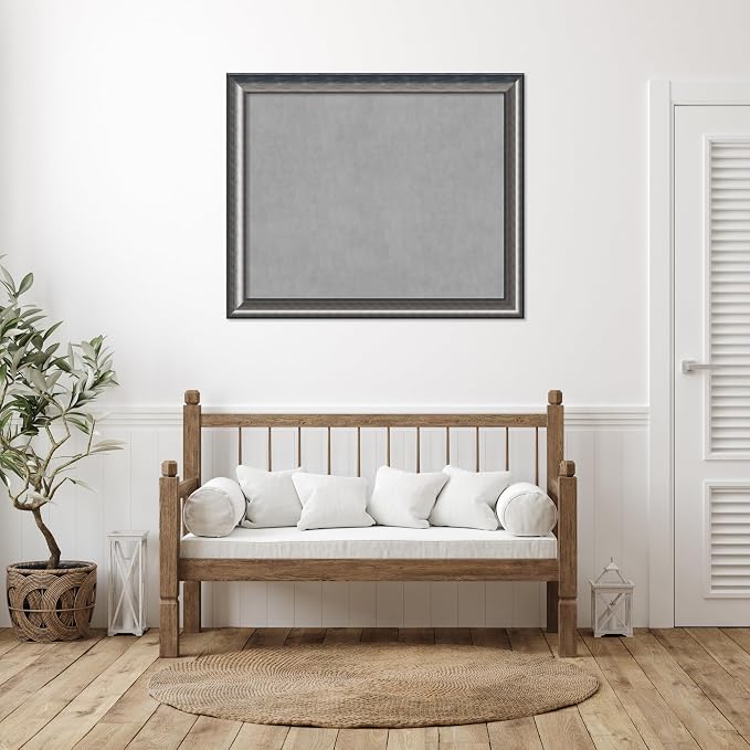 Amanti Art Silver Framed Magnetic Board 38x46 X-Large Vision Board - Image 4