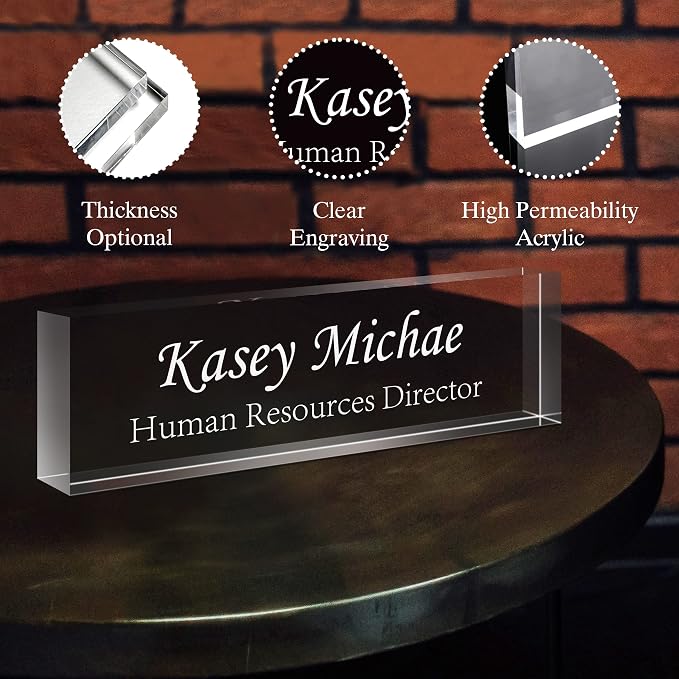 Gowelly Office Engraved Acrylic Name Plate - Image 6