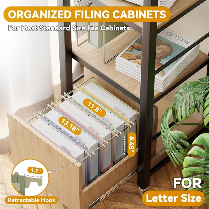 Plastic Hanging File Folders Letter Size, 12 Pack Reinforced Filing Cabinet - Image 3