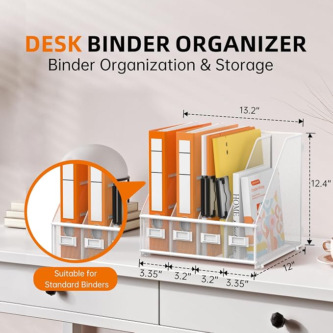 DALTACK Desk Organizers Metal Magazine File Holder - Image 3