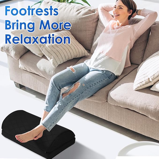 CushZone Foot Rest for Under Desk at Work Adjustable Foam for Office and Home - Image 6