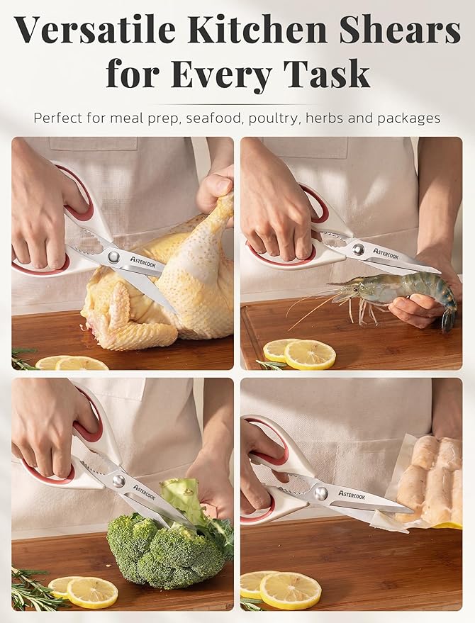 Astercook Kitchen Scissors 3 Pack, Heavy Duty All Purpose Kitchen Shears - Image 7