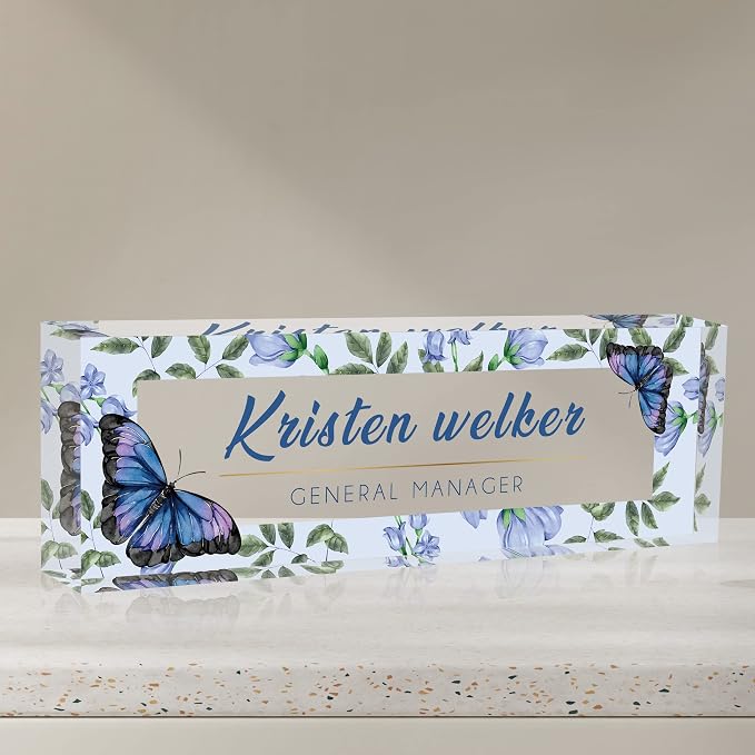 Desk Name Plate Personalized, Custom Name Plates by SalaGraphics