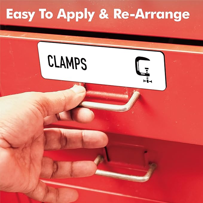 90 PCS Magnetic Toolbox Labels, 82 Pre-Printed & 8 Blanks Large Size Tool Chest - Image 4