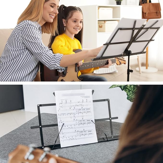 CAHAYA Dual-Use Reinforced Folding Sheet Music Stand - Image 6