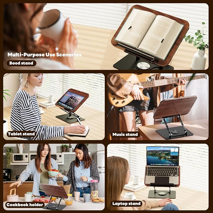 Abiglifty Book Stand for Reading, Adjustable Book Holder - Image 3
