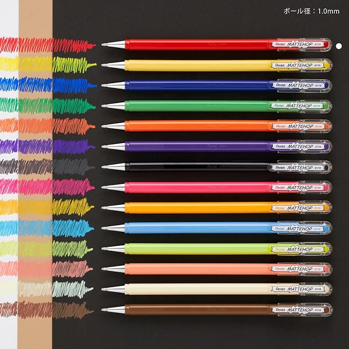 Pentel Matte Hop Red Color Ballpoint Pen - Image 6