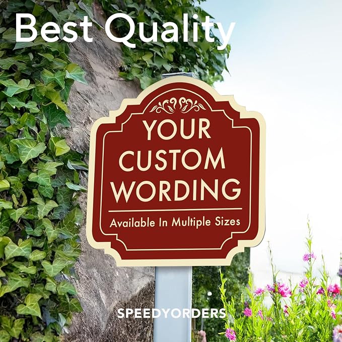 Custom Personalized Red Brick Style 12x12inch Outdoor Aluminum Driveway Signs - Image 8