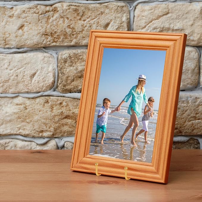 IBosins 5 Pack 8 Inch Plate Holder Display Stands, Large Metal Gold Frame Stand - Image 7