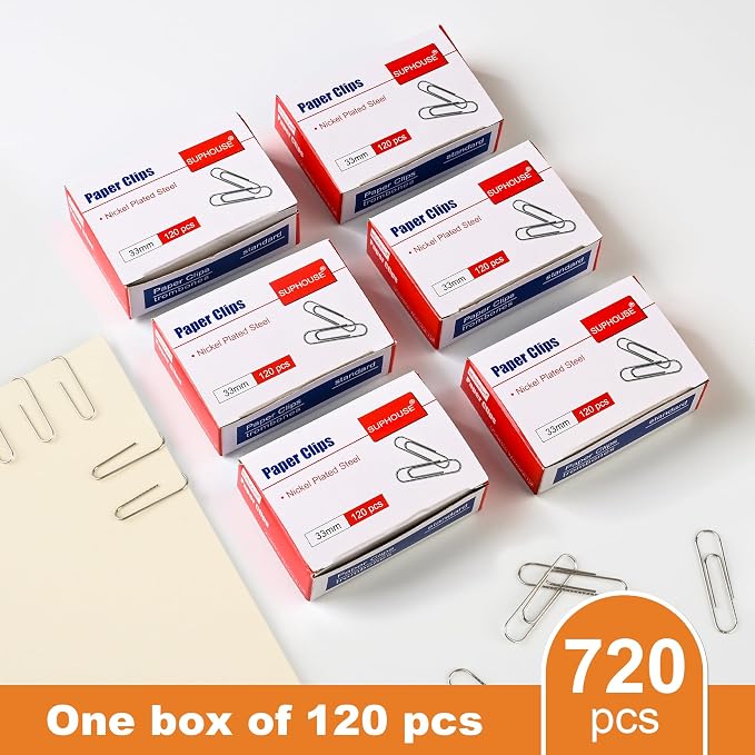 Paper Clips Medium Size Paperclips #1 Nonskid, 1-2/7 Inch Paper Clips - Image 4