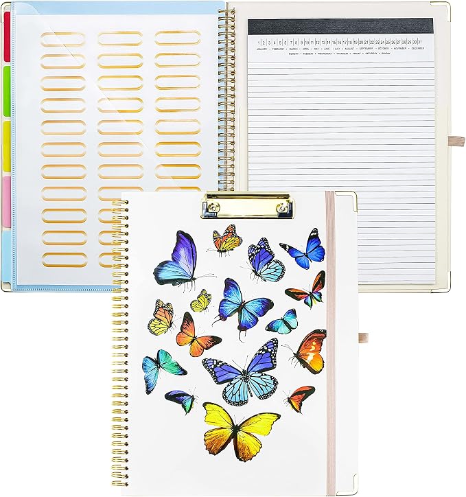 Mymazn Clipboard Folder with Notepad – 5-Pack Clipboard Folio with Storage & 10 by Mymazn