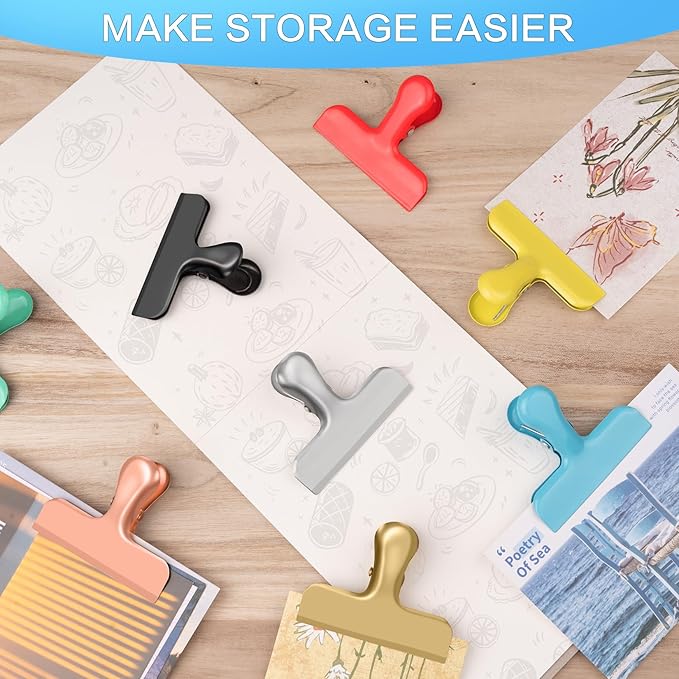 12 Pack Chip Clips, Stainless Steel Chip Bag Clips & Food Clip, Heavy Duty Bag - Image 4