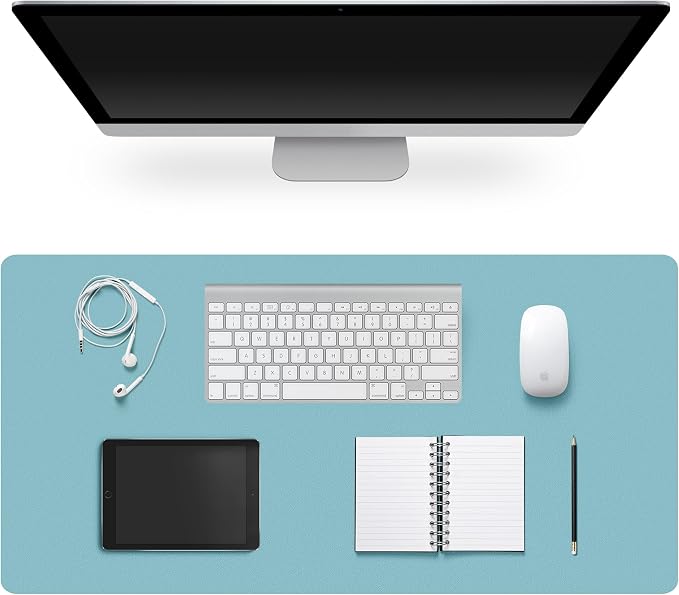 Leather Desk Pad Protector, Non-Slip Desk Pad, on-Slip PU Leather Large Mouse by CADONO
