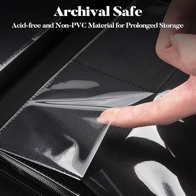Fabmaker Premium 4 Pocket Zip Card Binder, Trading Card Binder - Image 4
