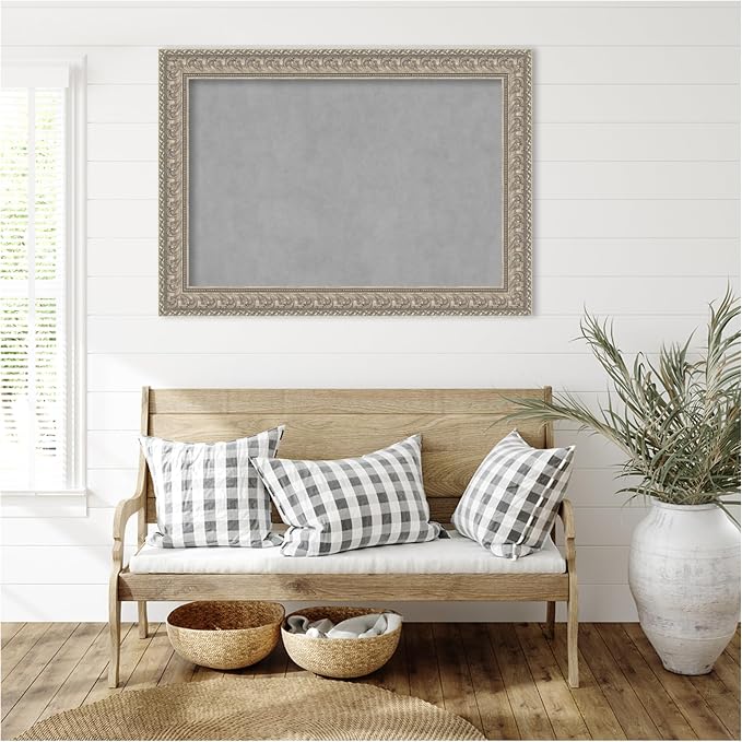 Amanti Art Silver Framed Magnetic Board 31x43 Large Vision Board - Image 6