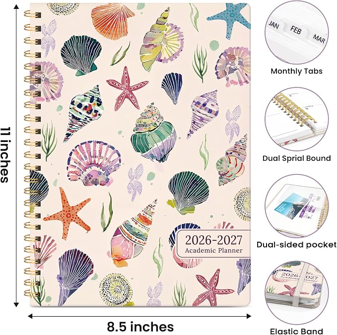 Academic Planner 2026-2027, Weekly and Monthly Calendar Book, July 2026 – June - Image 5