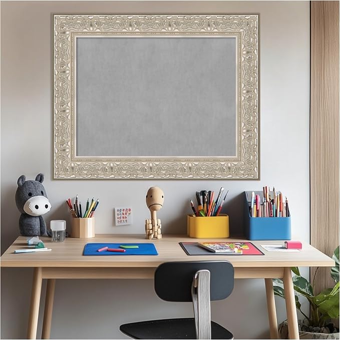 Amanti Art Silver Framed Magnetic Board 25x31 Medium Vision Board - Image 6