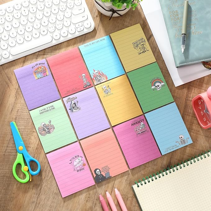 12 Pcs Funny Sticky Notes for Work 4x3 Inches Sarcastic Self Adhesive Notepads - Image 7