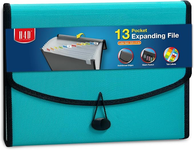 H4D 13-Pocket Accordion File Organizer by H4D
