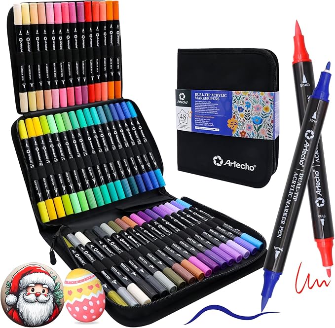 Artecho Acrylic Paint Markers 48 Colors by Artecho