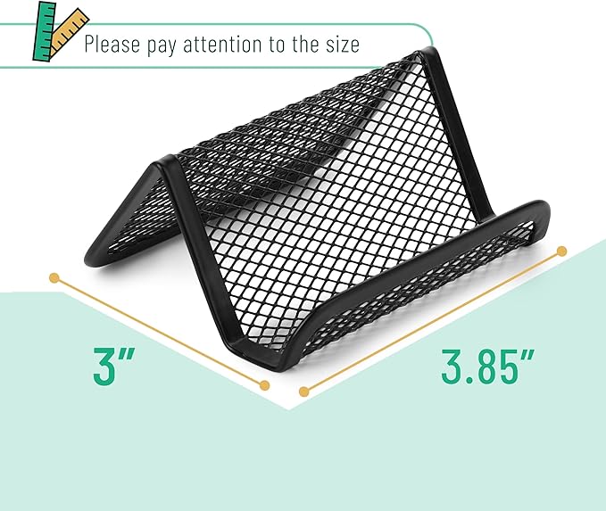 Mr. Pen- Metal Mesh Business Card Holders, 3 Pack, and Business Use, Flat and - Image 3