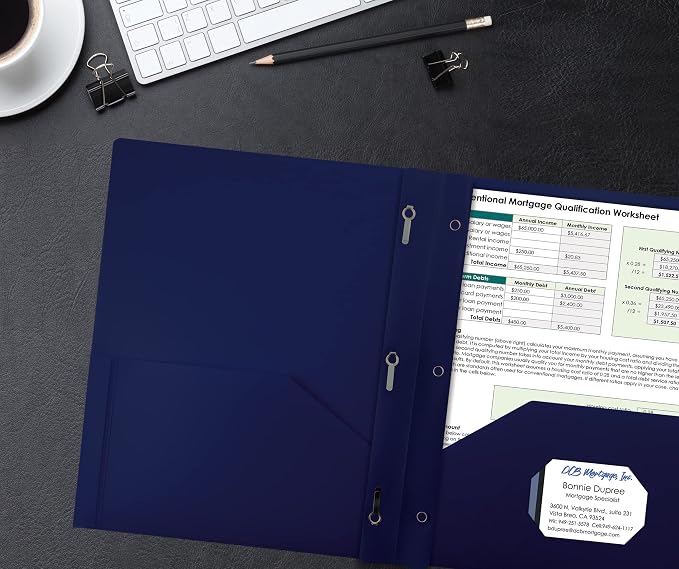 Better Office Products Navy Blue Folders - Image 2