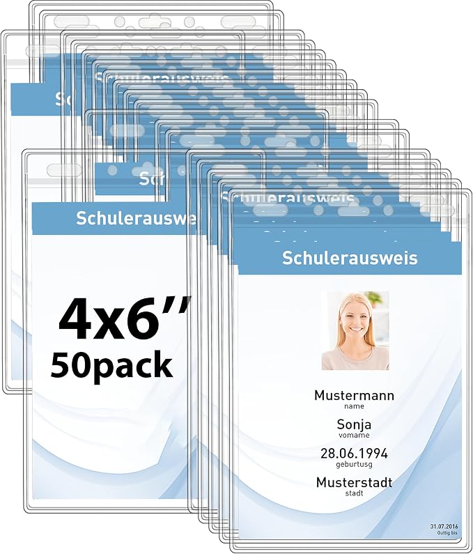 Plastic Vertical Card Holder, Passport Holder, ID Card Holder, Name Tag Holder by Mositear