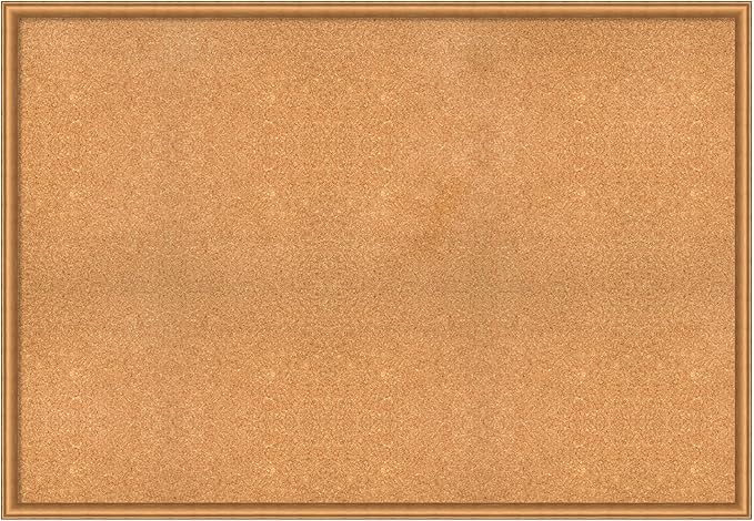 Amanti Art Natural Cork Board for Wall, 36x52 Vision Board with Bronze Frame, Oversize Corkboard Office Decor for Home Organization, Casual Corkboard Pinboard to Display Items for Home Organization-DeskLoop Office