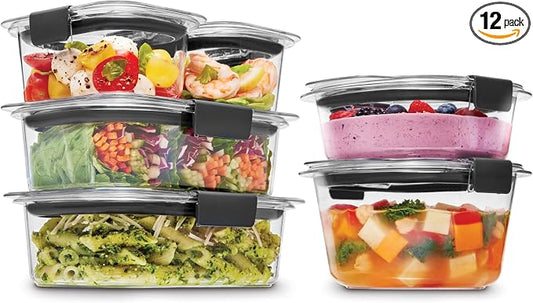 Rubbermaid Brilliance® Round and Rectangular Leak Proof Food Storage Containers by Unknown