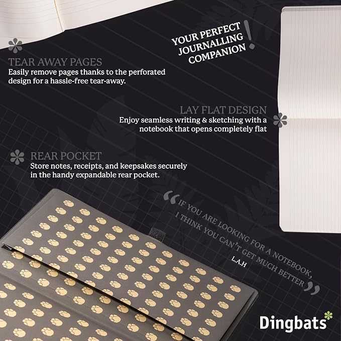 Dingbats* - Wildlife A4 Grid Notebook - Extra Large Hardcover PU Leather - Image 4