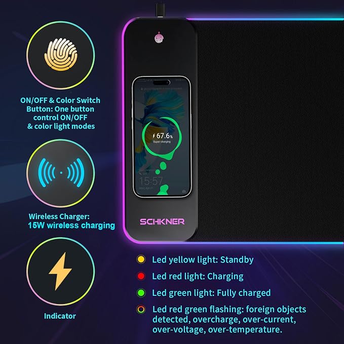 Schkner RGB Gaming Mouse Pad - Image 4