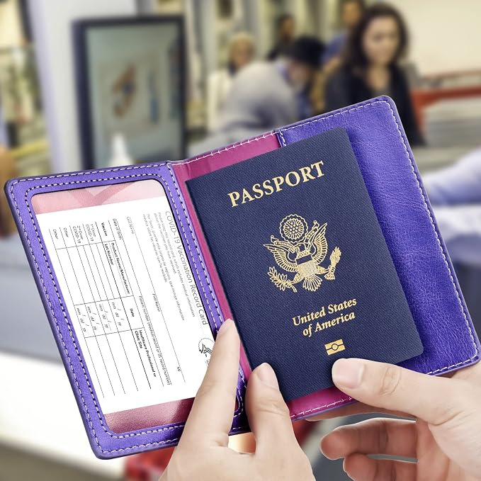 Passport and Vaccine Card Holder Combo, Passport Holder - Image 2