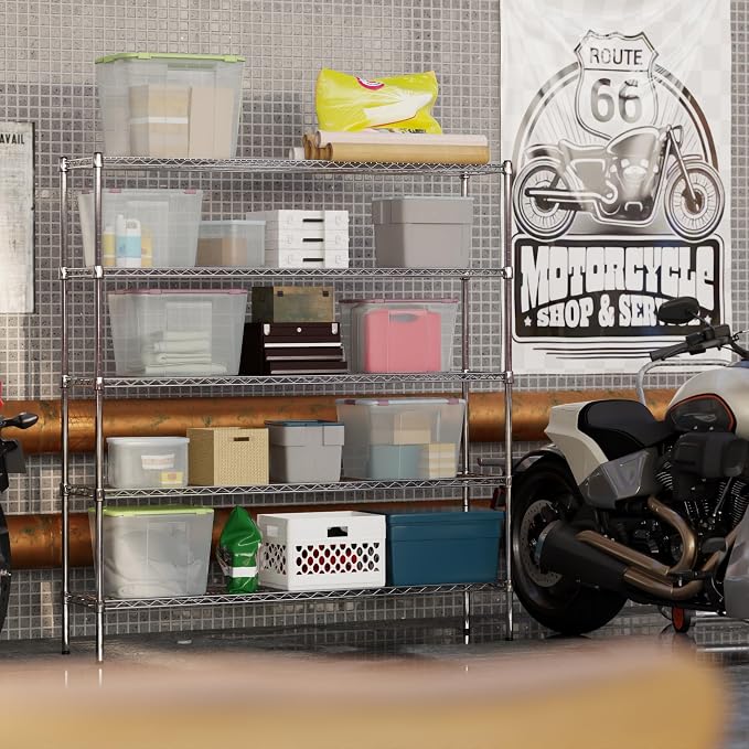 Regal Altair 14" Deep x 60" Wide x 64" Height Wire Shelving Kit | 5-Tier | NSF - Image 5
