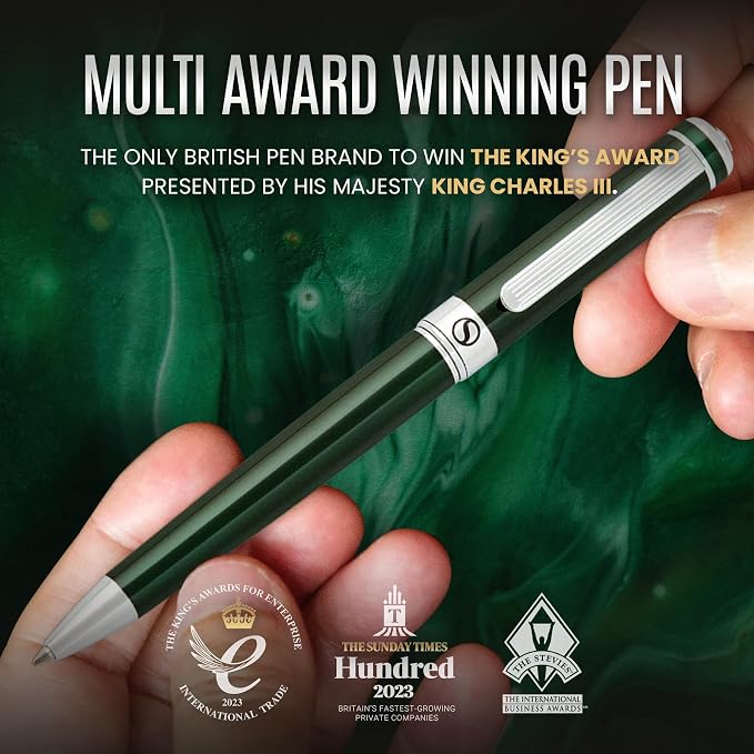Scriveiner Personalized British Racing Green Ballpoint Pen - Image 7