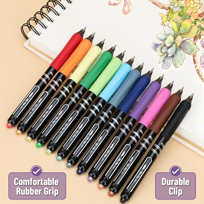 Mr. Pen- Retractable Gel Pens, 12 Pack, 0.7mm Fine Point, Colorful Ink | - Image 4