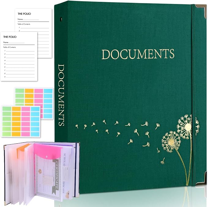 XKDOUS Important Document Organizer Folio Folders by XKDOUS