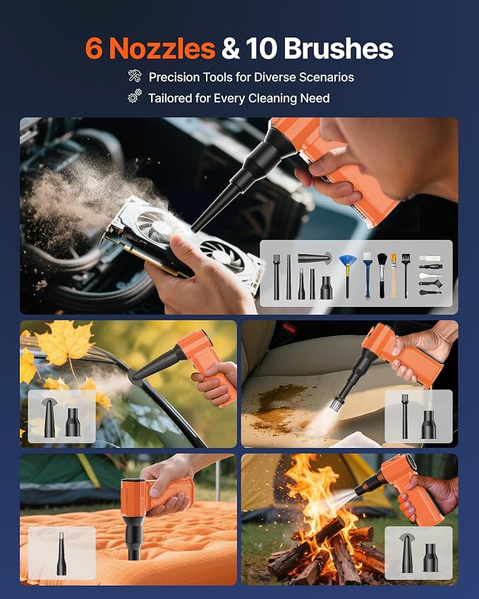Compressed Air Duster, 000RPM Ultra-Powerful Electric Air Duster | 8000mAh - Image 5