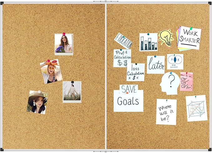 XBoard Large Cork Bulletin Board 60 x 48 Inch, Push Pin Corkboard - Image 7