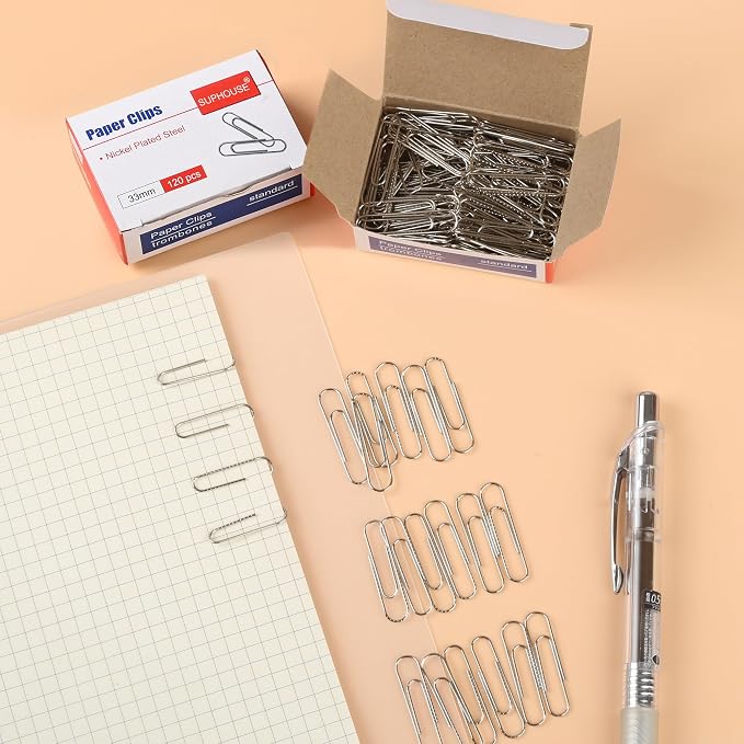 Paper Clips Medium Size Paperclips #1 Nonskid, 1-2/7 Inch Paper Clips - Image 6