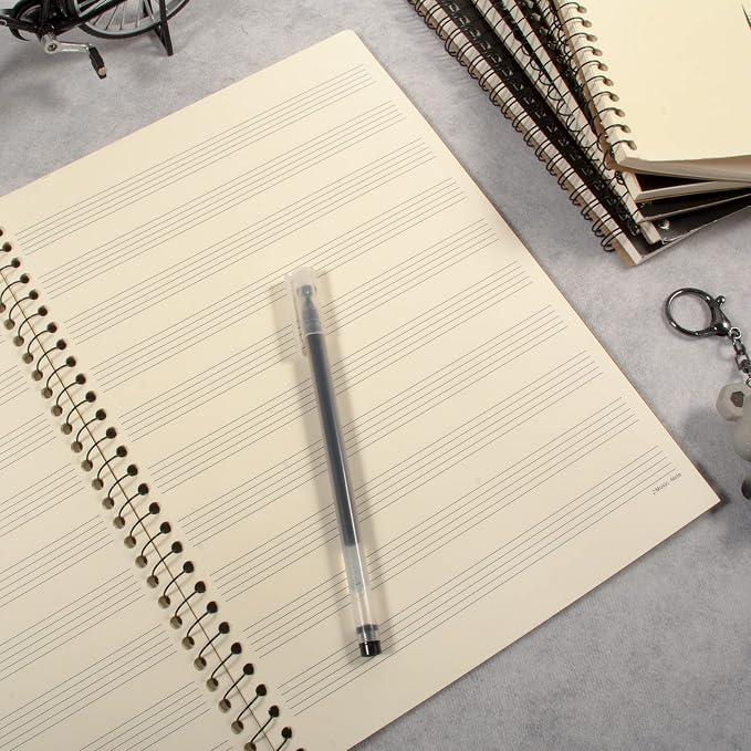 Music Notebook, Blank Sheet Note book, Cardboark Spiral NoteBook Manuscript - Image 6