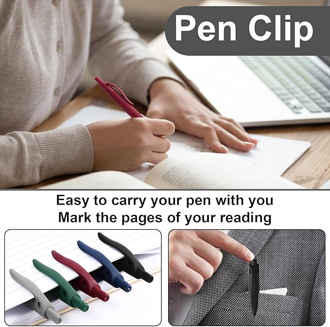 100 Pack Black Pens Bulk Retractable No Bleed Click Black Ink Smooth Writing Ballpoint Pens for School Office Supplies, 1.0mm-DeskLoop Office