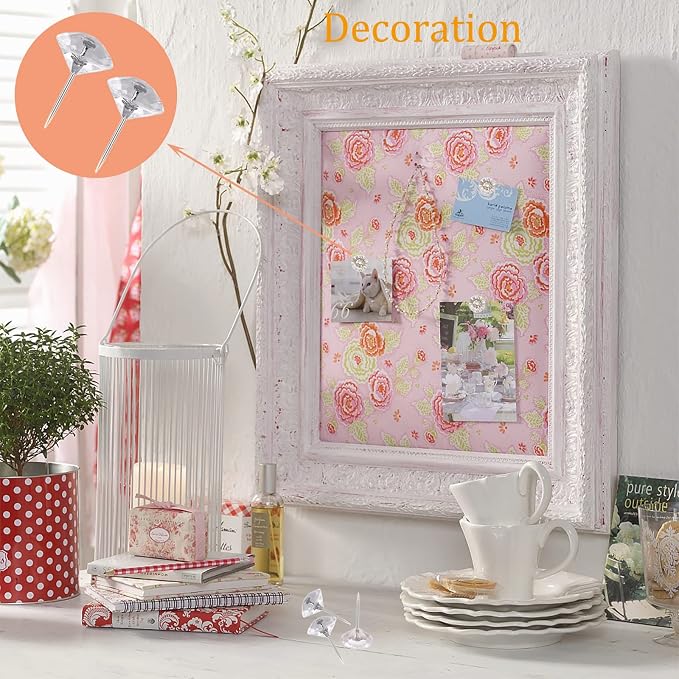 100Pcs Clear Push Pins for Cork Board, Decorative Thumb Tacks for Wall Hangings - Image 6