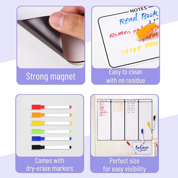 Mr. Pen- 4" x 12" Magnetic Dry Erase to Do List, 4X Dry Erase to Do List White - Image 5