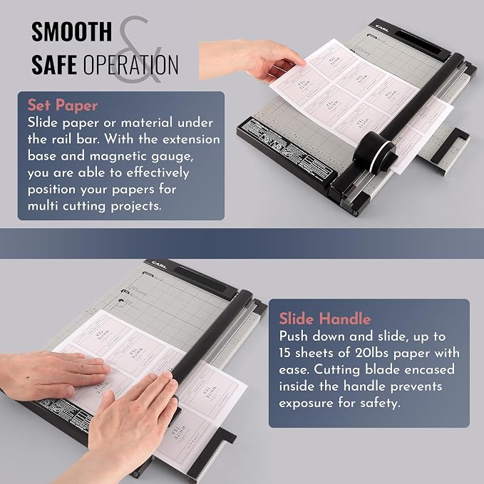 Carl, Professional Rotary Paper Trimmer 15-inch, 15 Sheet Cutting Capacity - Image 7