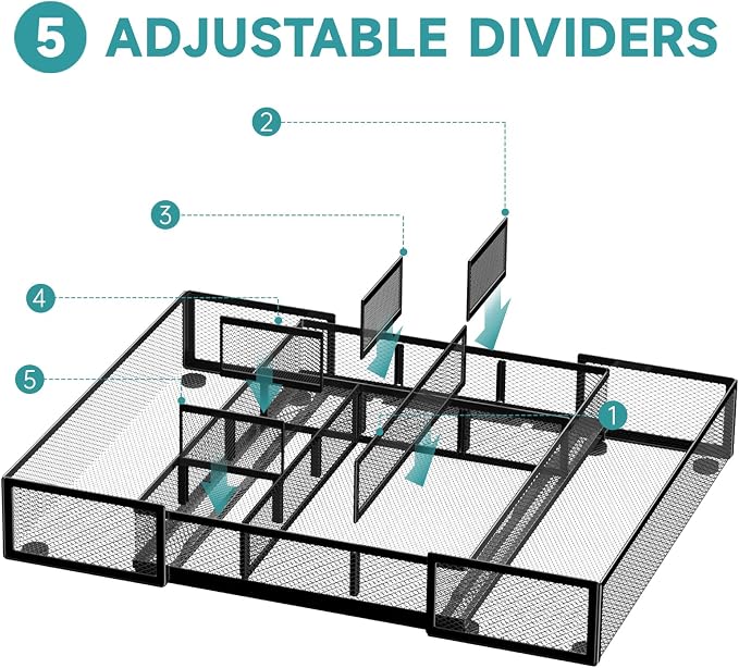 2 Pack Expandable Desk Drawer Organizer Tray - Image 4