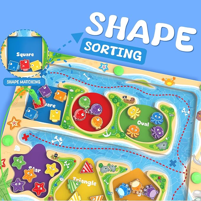 MTYOKILN Magnetic Color & Shape Maze - Image 2